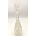 Vtg West German Lead Crystal Clear Hand Cut 15 Liquor Decanter Block Thumbprint