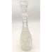 Vtg West German Lead Crystal Clear Hand Cut 15 Liquor Decanter Block Thumbprint