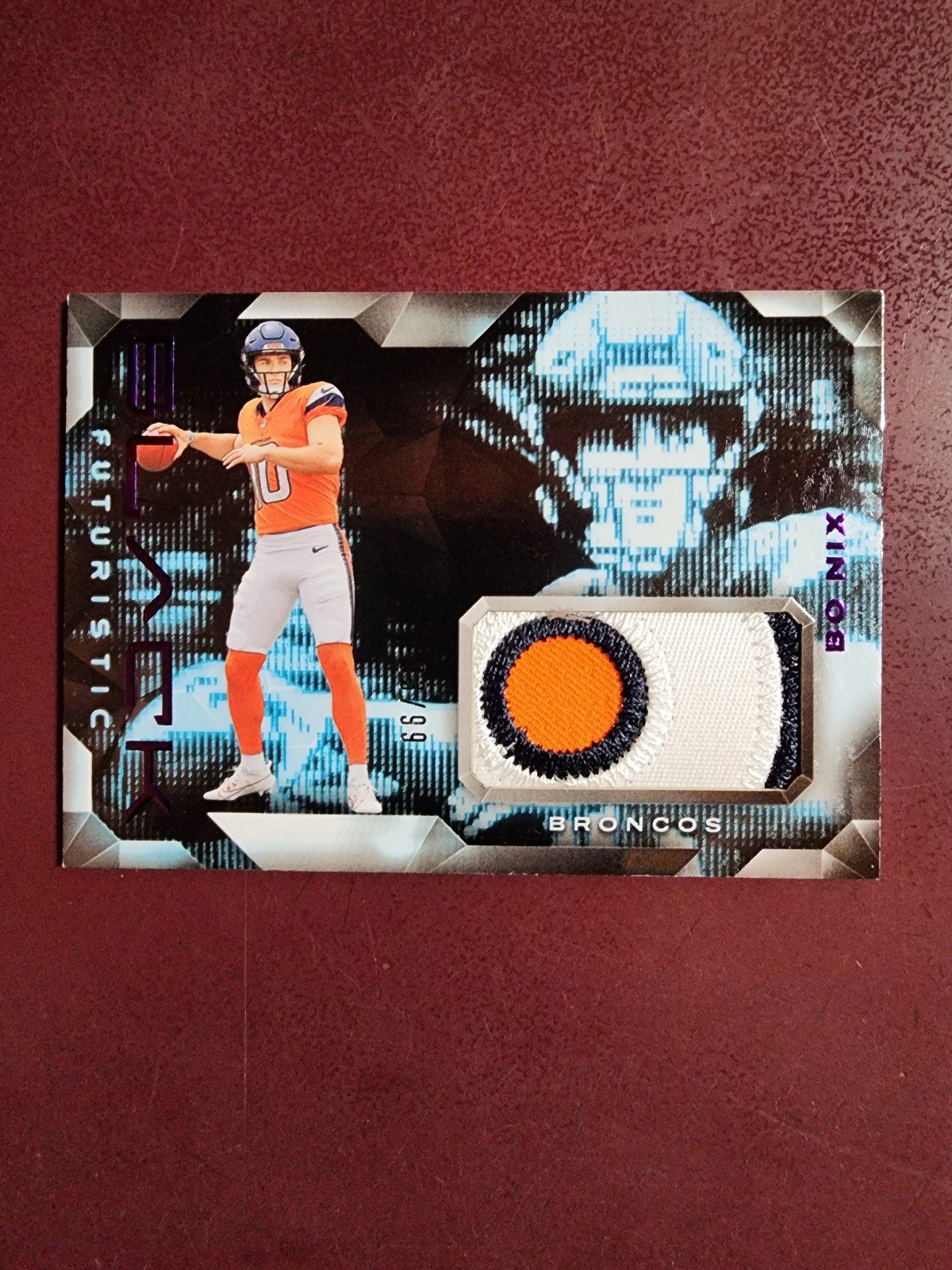 Bo Nix Black Futuristic 3 Color patch/99