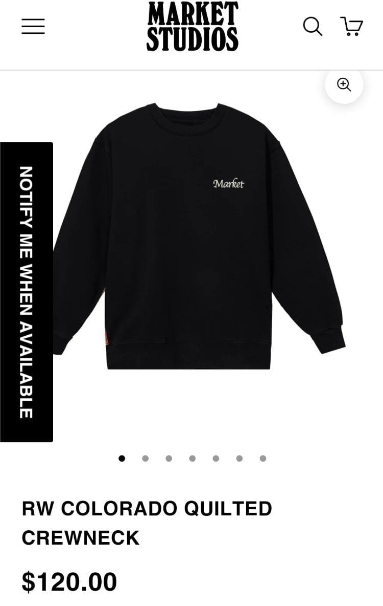 Market Studios RW Colorado Quilted Crewneck