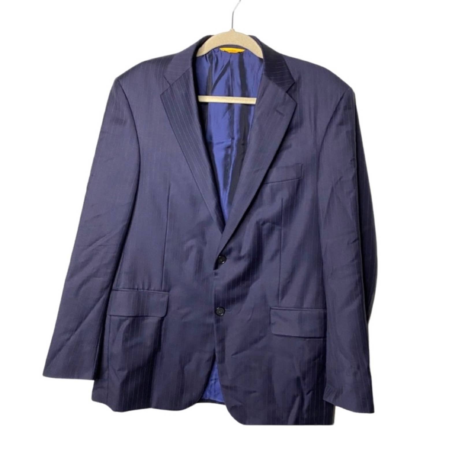 Hickey Freeman Loro Piana navy blue pinstripe 2 button. Blazer blazer 40R