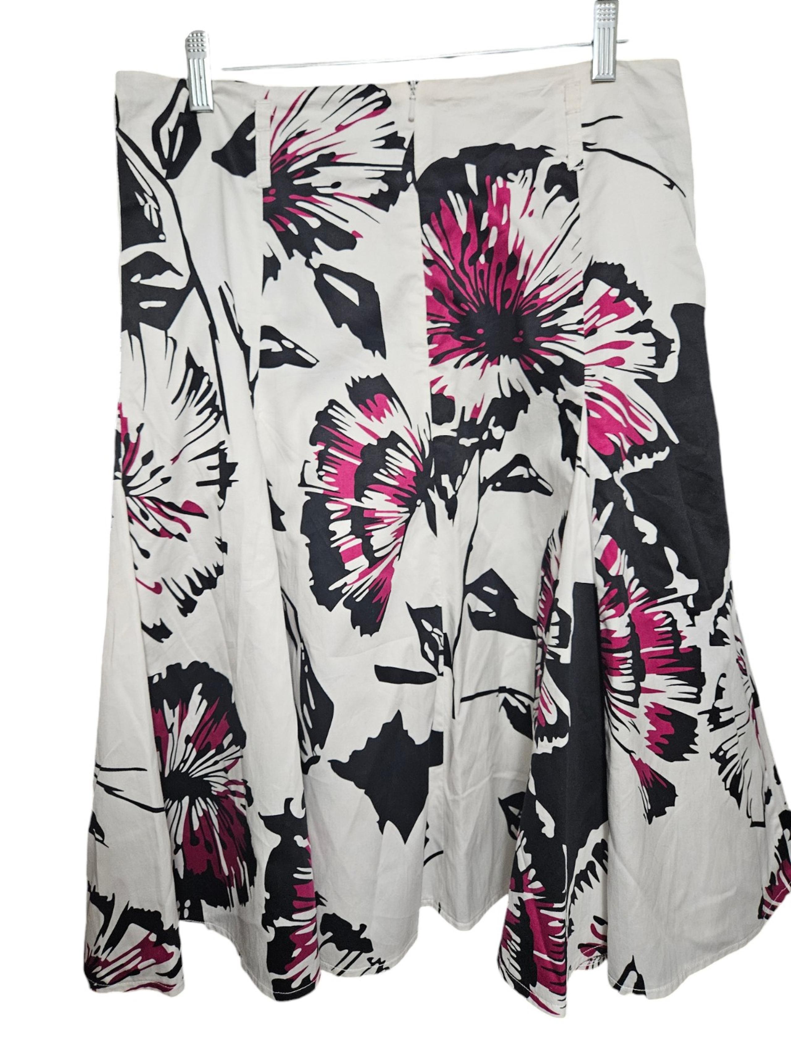 Willi Smith A Line Floral skirt