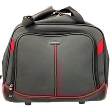 Samsonite Rolling Laptop Bag - Black/Red - Carry Handle + Pull-Along - EUC!