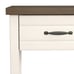 Charming Farmhouse Nightstand,Oak Top Rectangular End Tables ,Set of 2 in IVORY