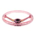NEW RALLIART Universal 6-Hole 350mm Deep Dish Pink Crystal Bubble Steering Wheel