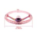 NEW RALLIART Universal 6-Hole 350mm Deep Dish Pink Crystal Bubble Steering Wheel
