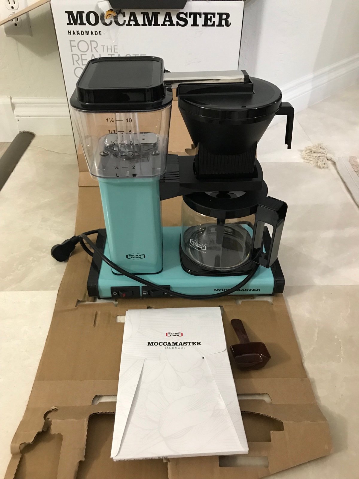 Moccamaster KBGV Select Coffee Maker in Turquoise Retail price 359