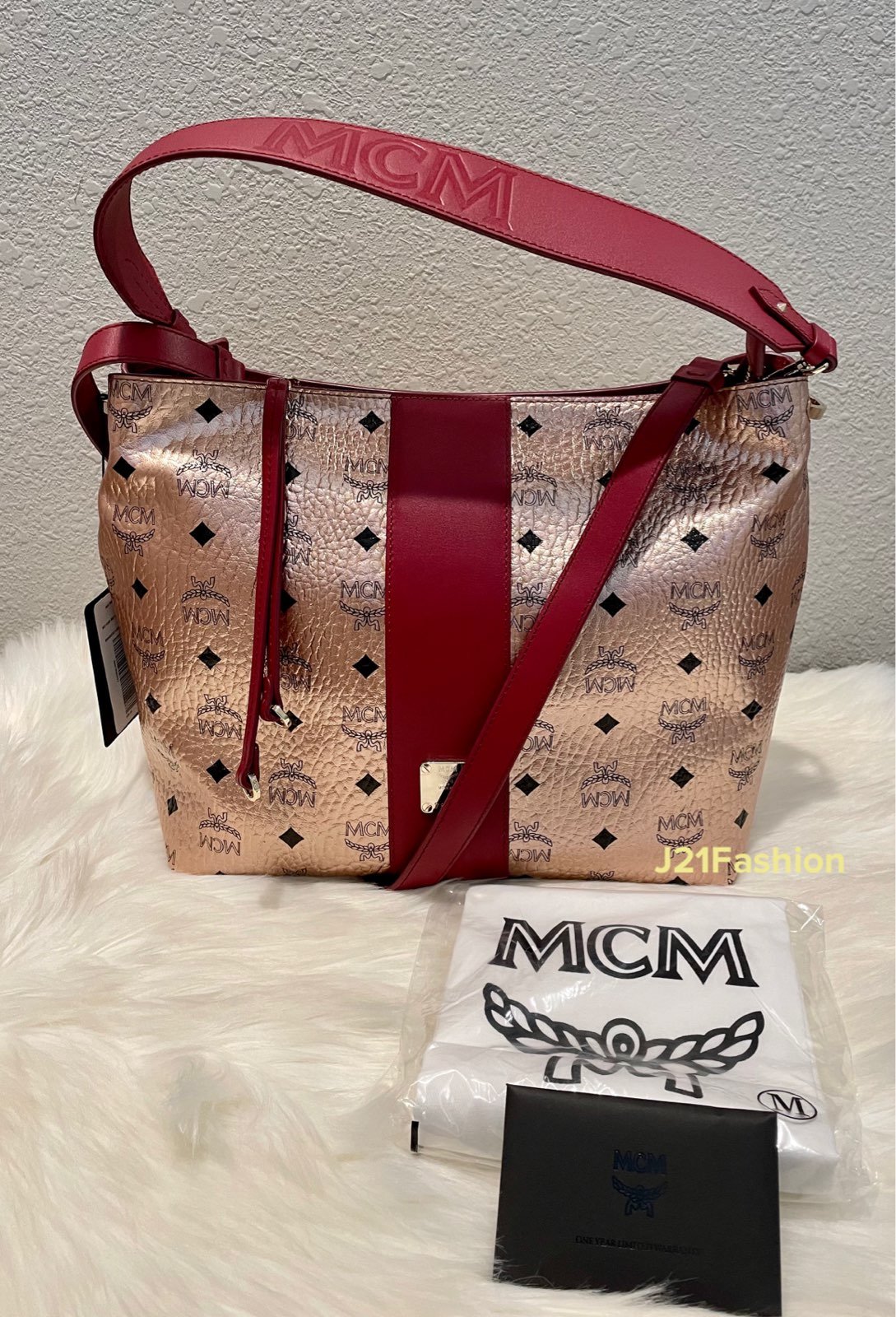 NEW Authentic MCM Klara Medium Visetos