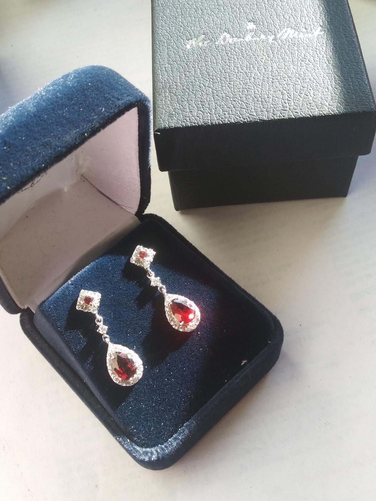 Ruby Red & Ravishing Teadrop Earrings