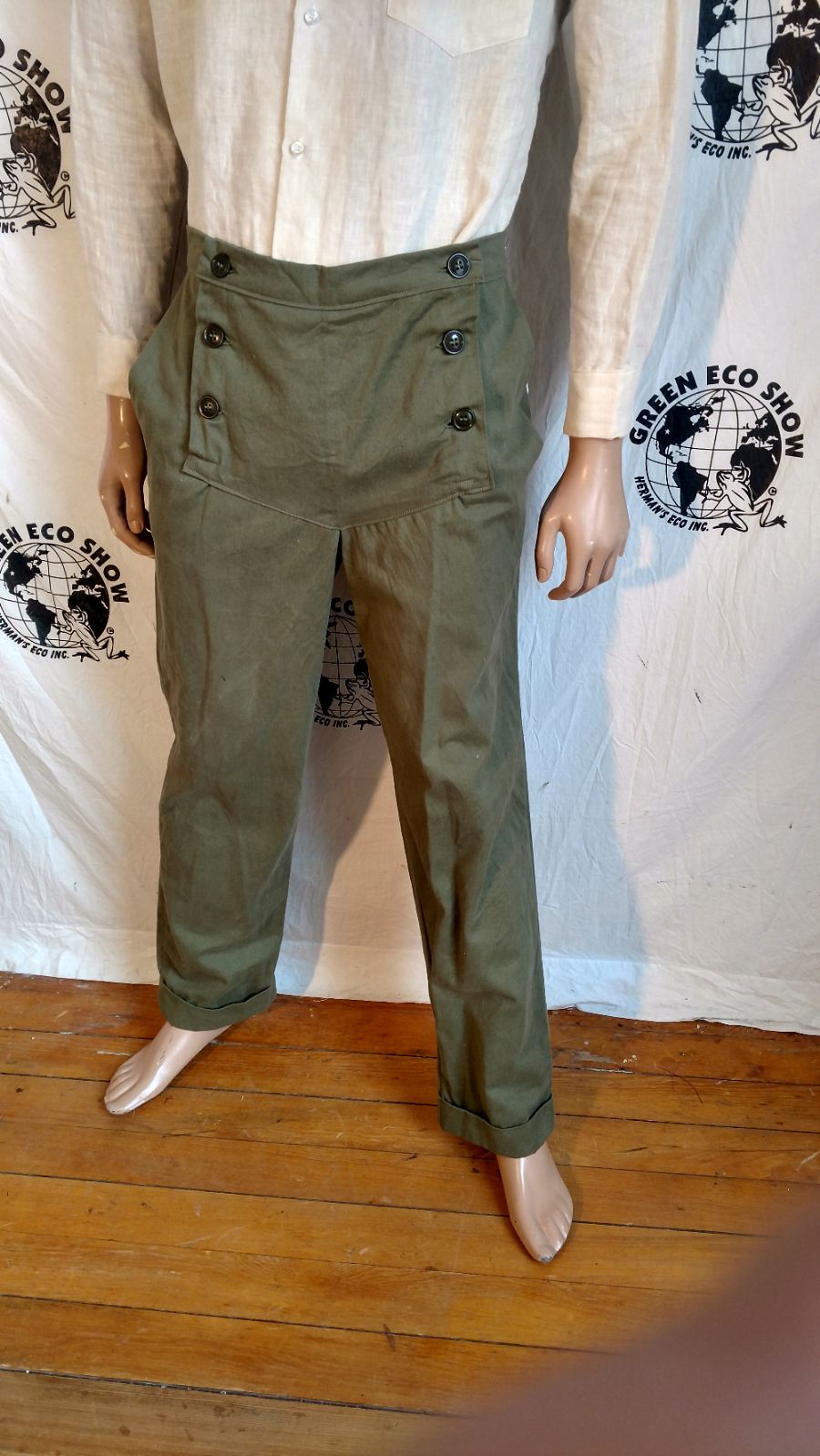 Hermans Steampunk Pants olive 34 USA