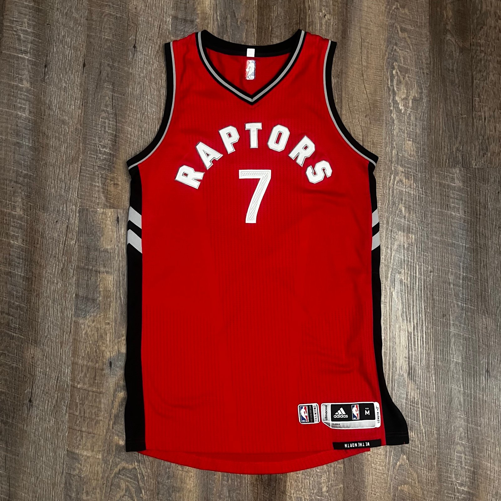 Kyle Lowry Toronto Raptors Team Issued Jersey Adidas Rev30 Medium Red NBA