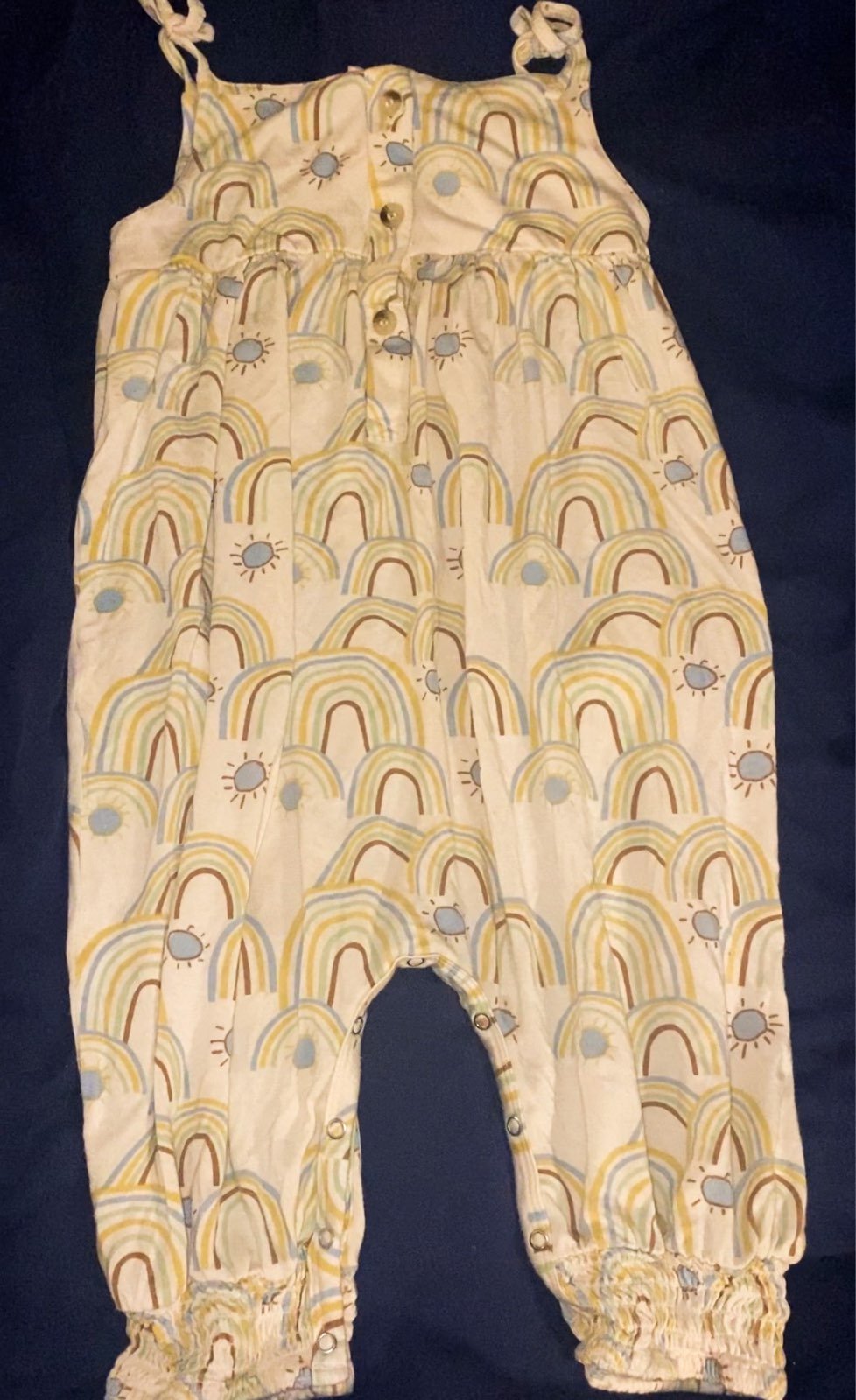Kate Quinn Spice Rainbow Smock Tie Jumpsuit