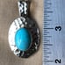 Turquoise 925 Silver Hammered Pendant
