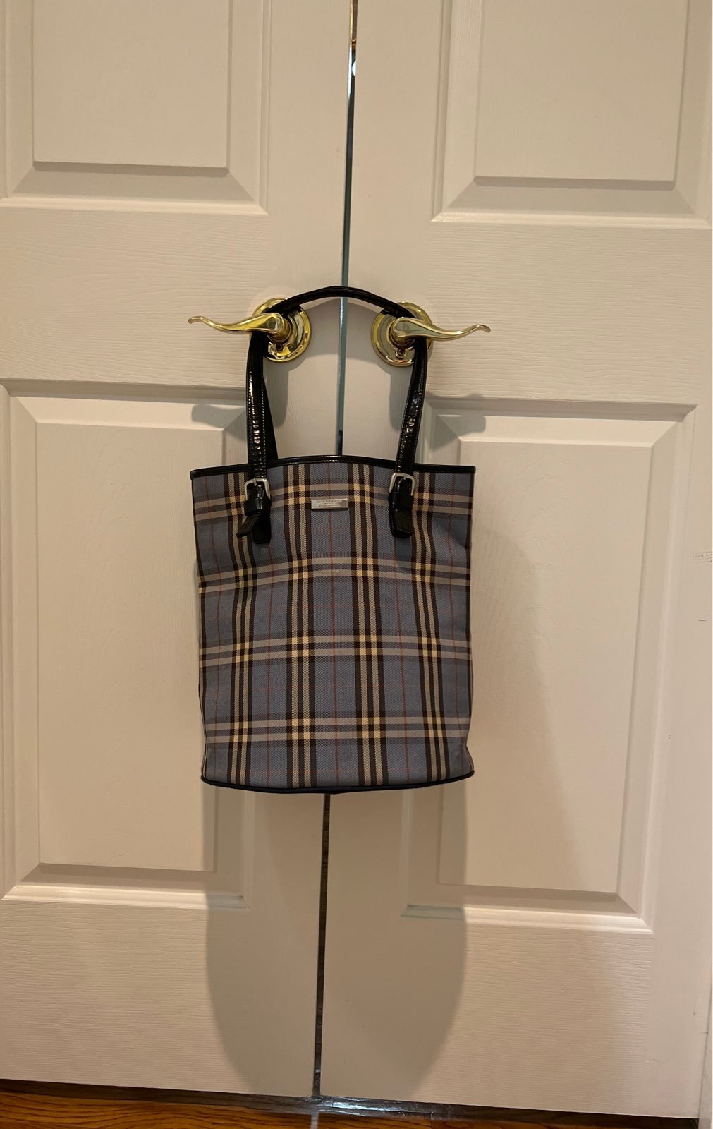 Burberry blue bucket bags