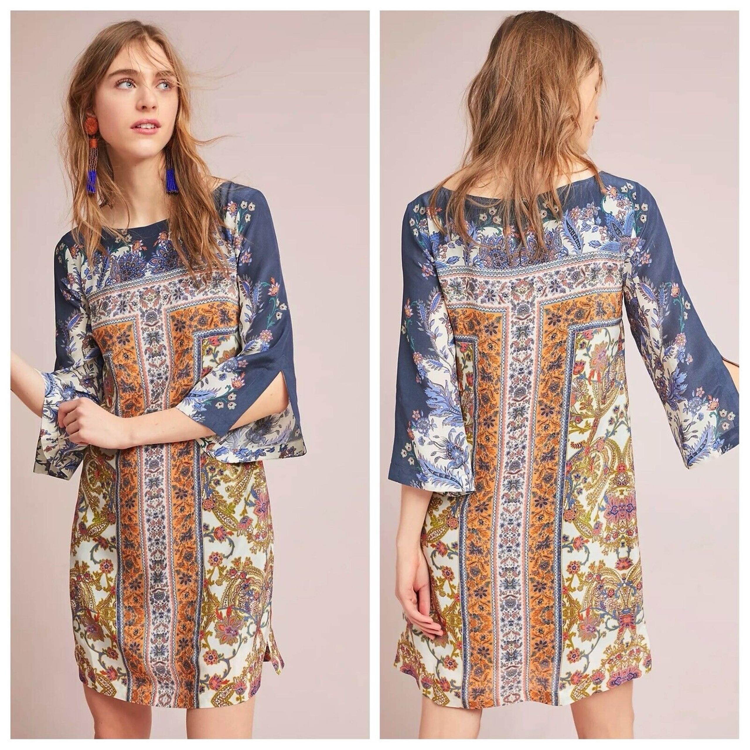 2884 Maeve Anthropologie Barcelona Silk Dress 0