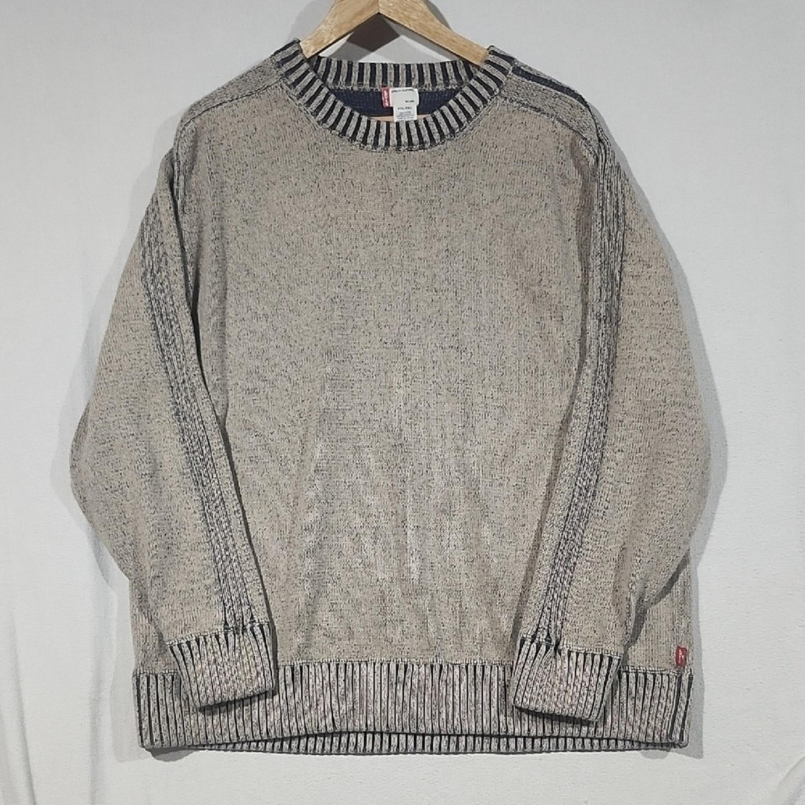 Levi's Tan 100% Cotton Crewneck Sweater with Ribbed Knit Men's XXL
