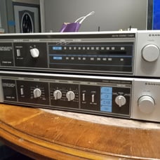 Vintage Sanyo receiver and speaker amplifier