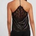 Express Women's Black Sequins race back top with lace The perfect party top