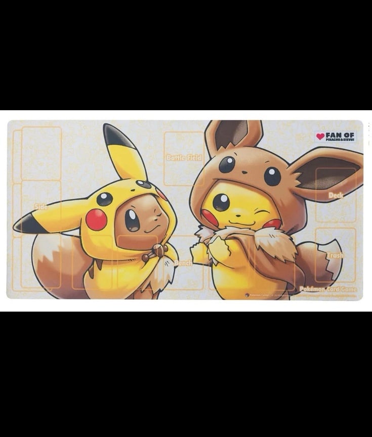 Brand New Official Pokémon Center Poncho PIKACHU & EVEE Playmat