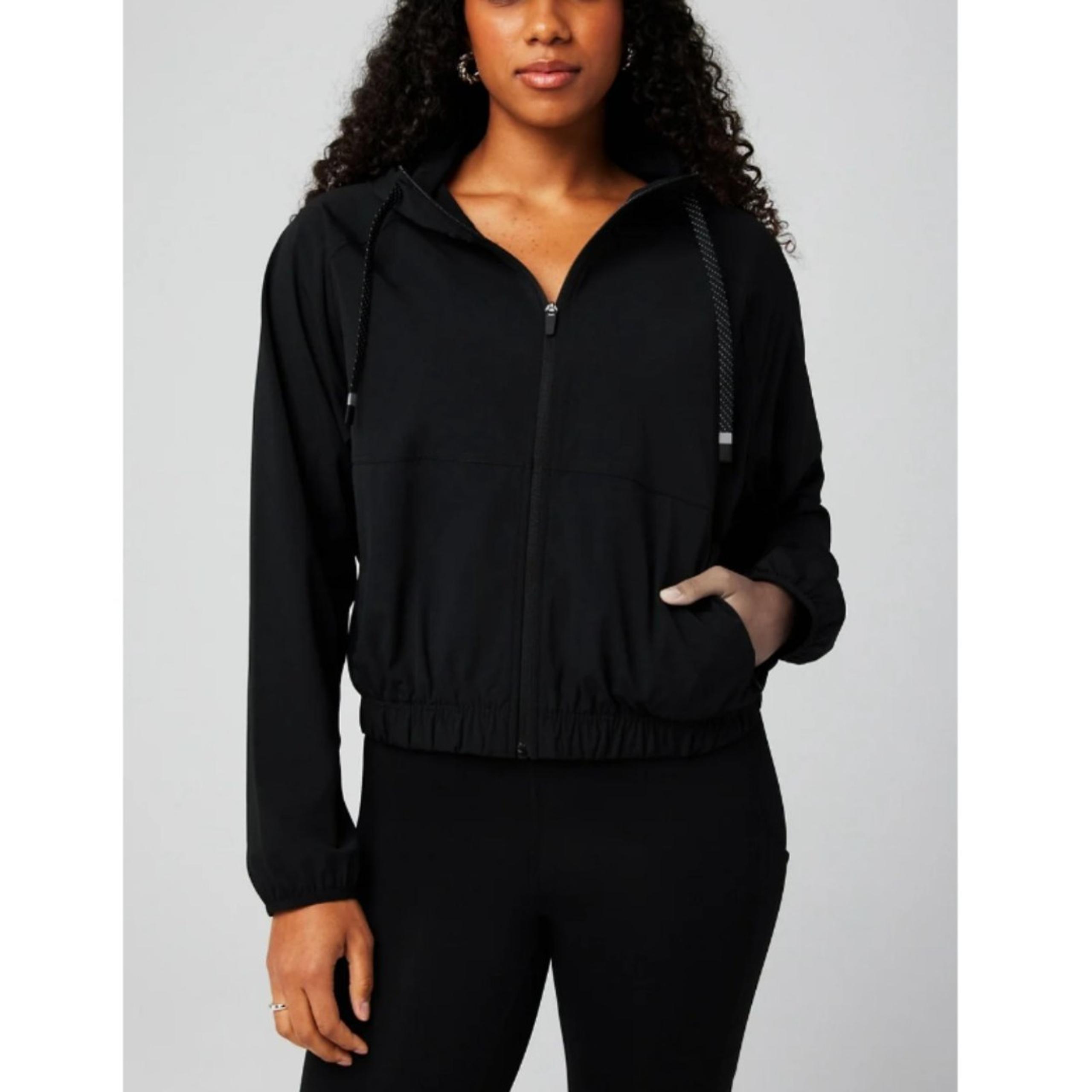 Fabletics JT2356907-0001 Women's Size XS Black One Jacket Hooded Full-Zip NWT