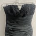 ML Monique Lhuillier Bridesmaids Ruched Strapless Taffeta Dress Sz 2 Black
