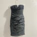 ML Monique Lhuillier Bridesmaids Ruched Strapless Taffeta Dress Sz 2 Black