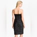 ML Monique Lhuillier Bridesmaids Ruched Strapless Taffeta Dress Sz 2 Black