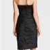 ML Monique Lhuillier Bridesmaids Ruched Strapless Taffeta Dress Sz 2 Black