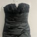 ML Monique Lhuillier Bridesmaids Ruched Strapless Taffeta Dress Sz 2 Black