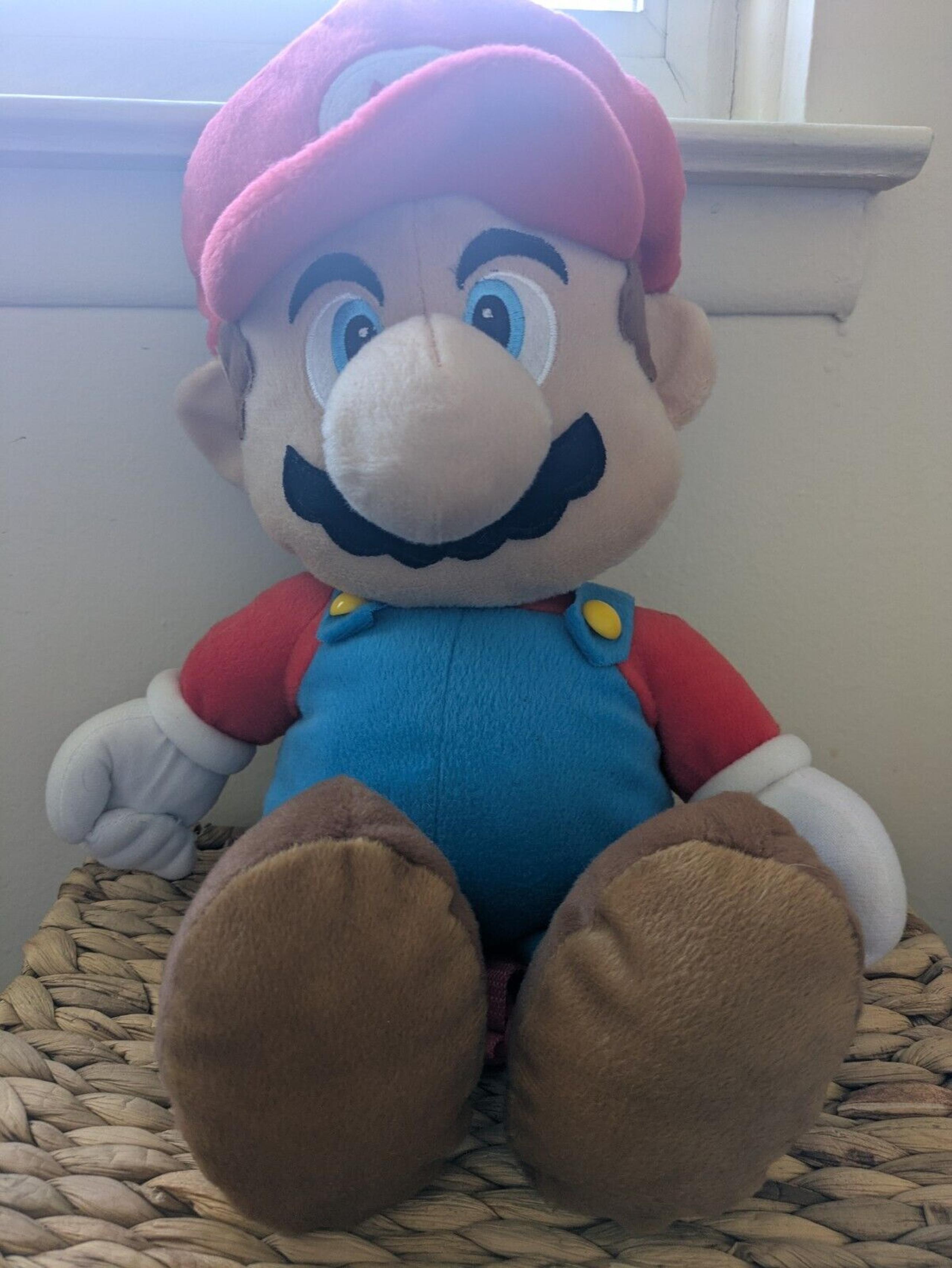 Super Mario Backpack Soft Travel Bag Official 2011 Nintendo 18" Plush