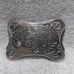 Silver Wide Flower Filigree Engraved Western Belt Buckle Great Vintage Condition