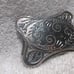 Silver Wide Flower Filigree Engraved Western Belt Buckle Great Vintage Condition