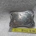 Silver Wide Flower Filigree Engraved Western Belt Buckle Great Vintage Condition