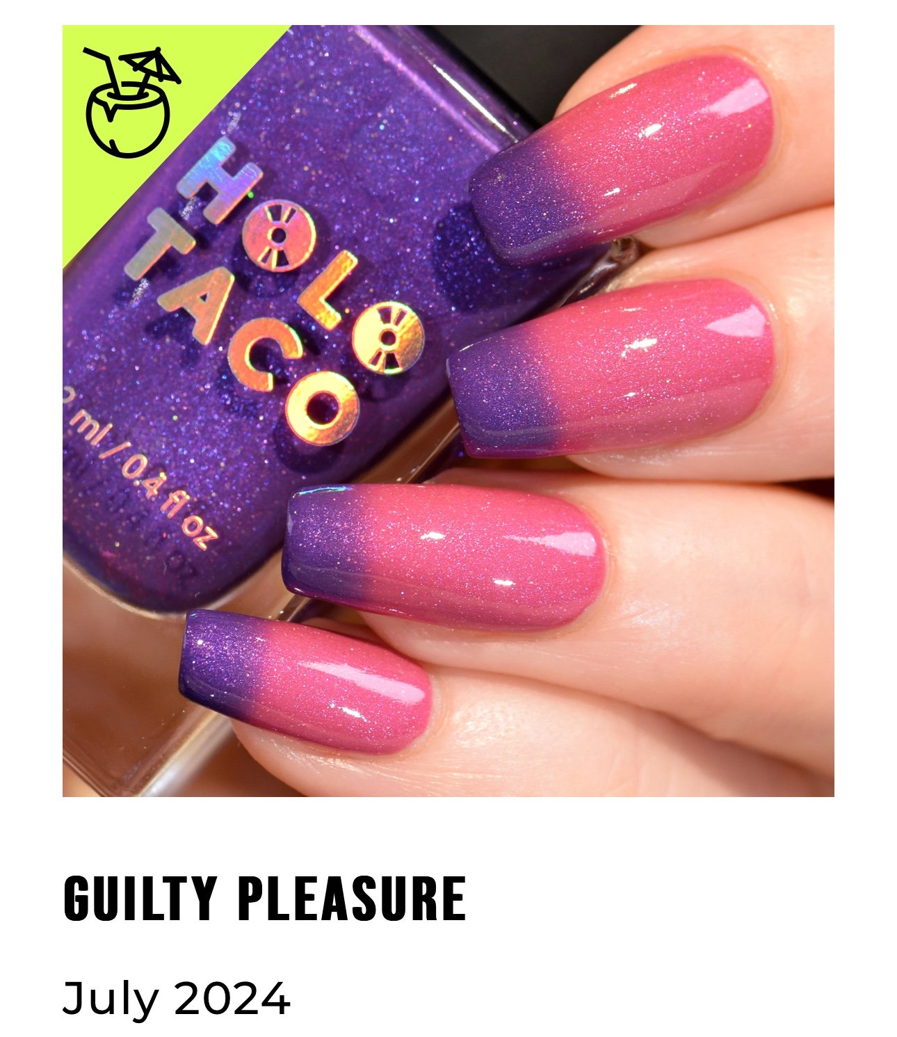Guilty Pleasure Holo Taco Mixed Emotions Thermal nail polish-RETIRED