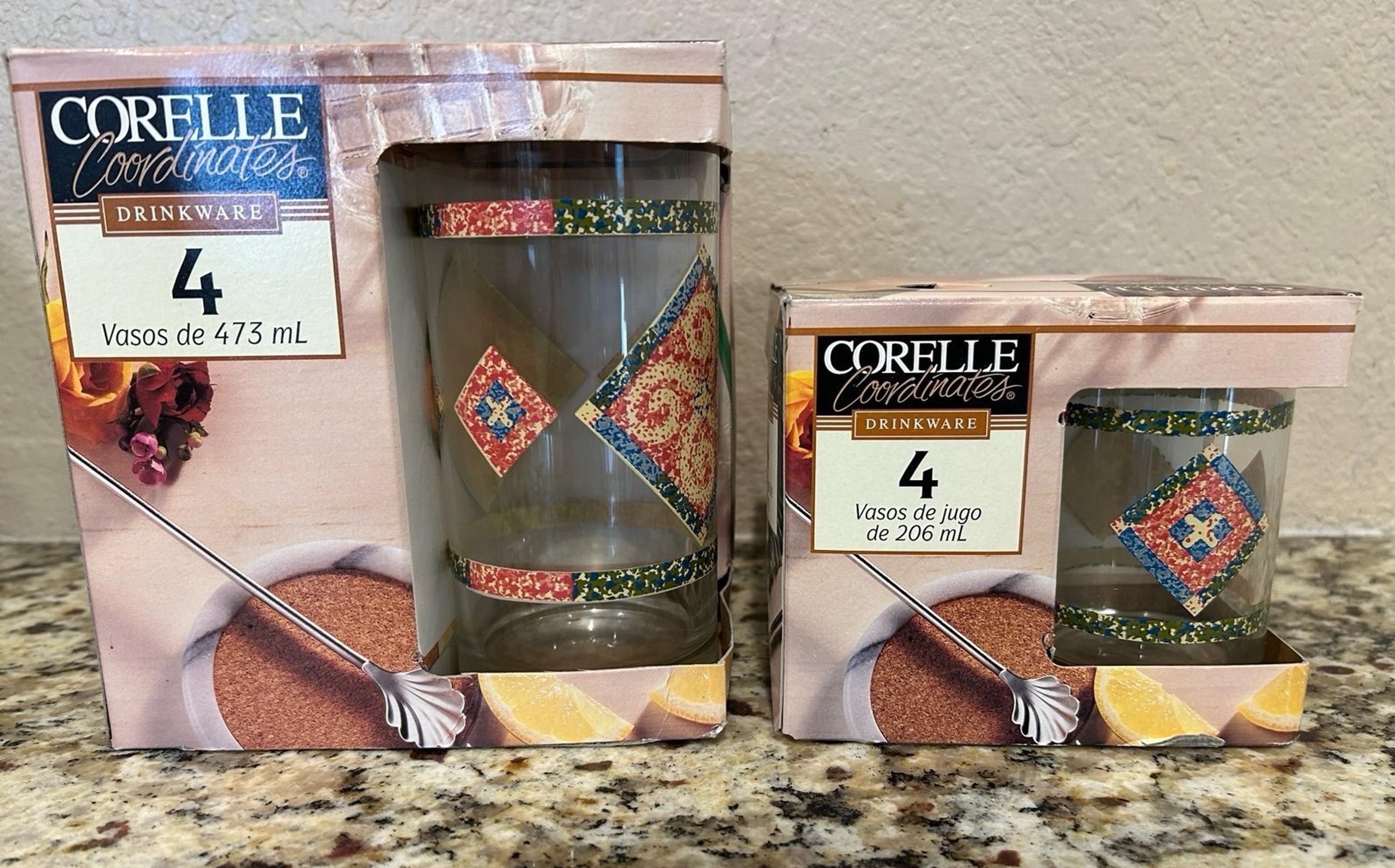 Discontinued Corelle Unboxed Juice and Cooler Glasses