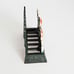 VTG Handpainted Cast Iron Napkin Mail Holder Tulips Pond Lily Picket Fence