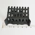 VTG Handpainted Cast Iron Napkin Mail Holder Tulips Pond Lily Picket Fence
