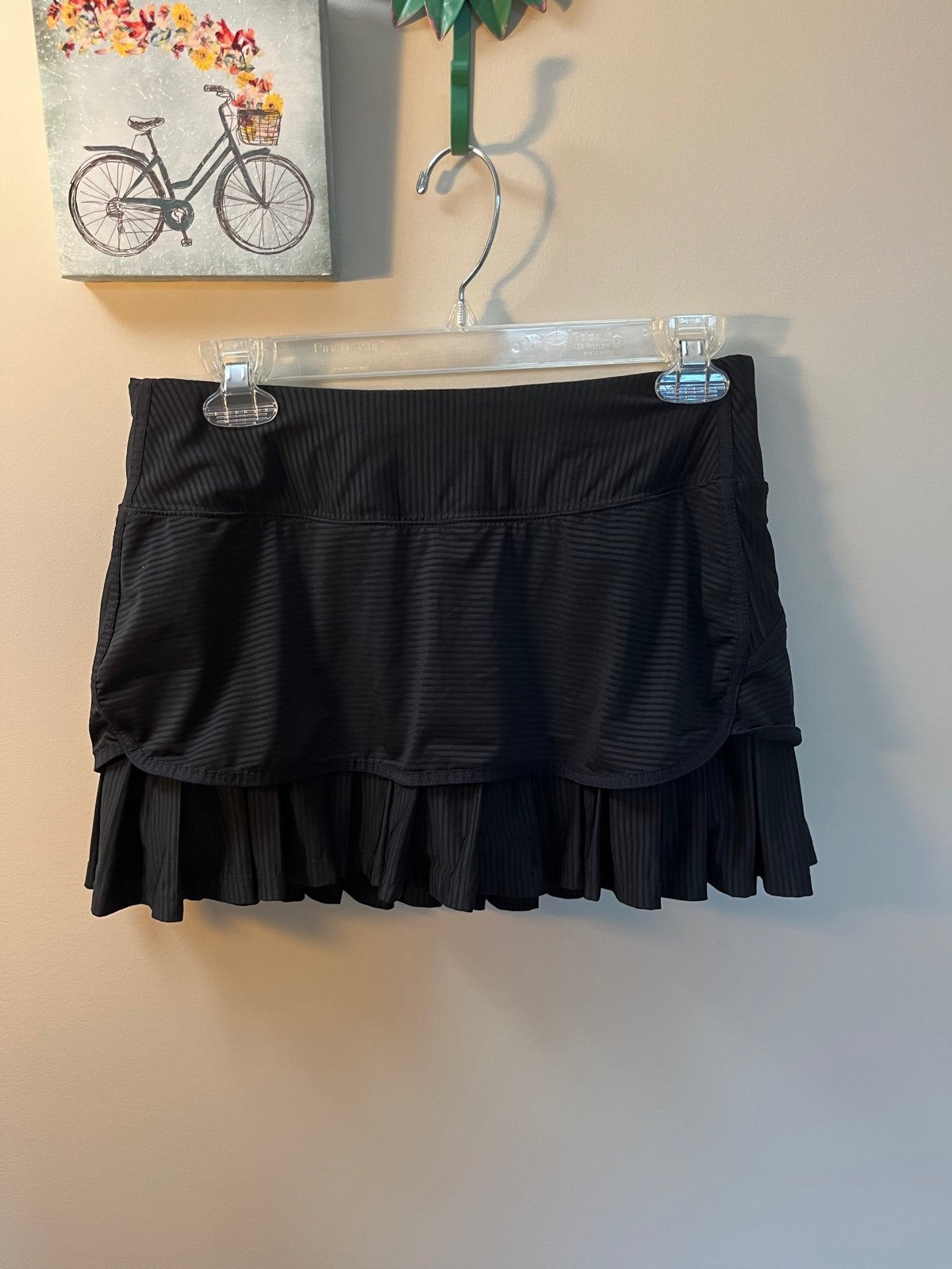 Athleta black layered Skort
