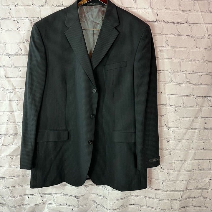 cezani suit jacket sports coat 100% wool sz 50L