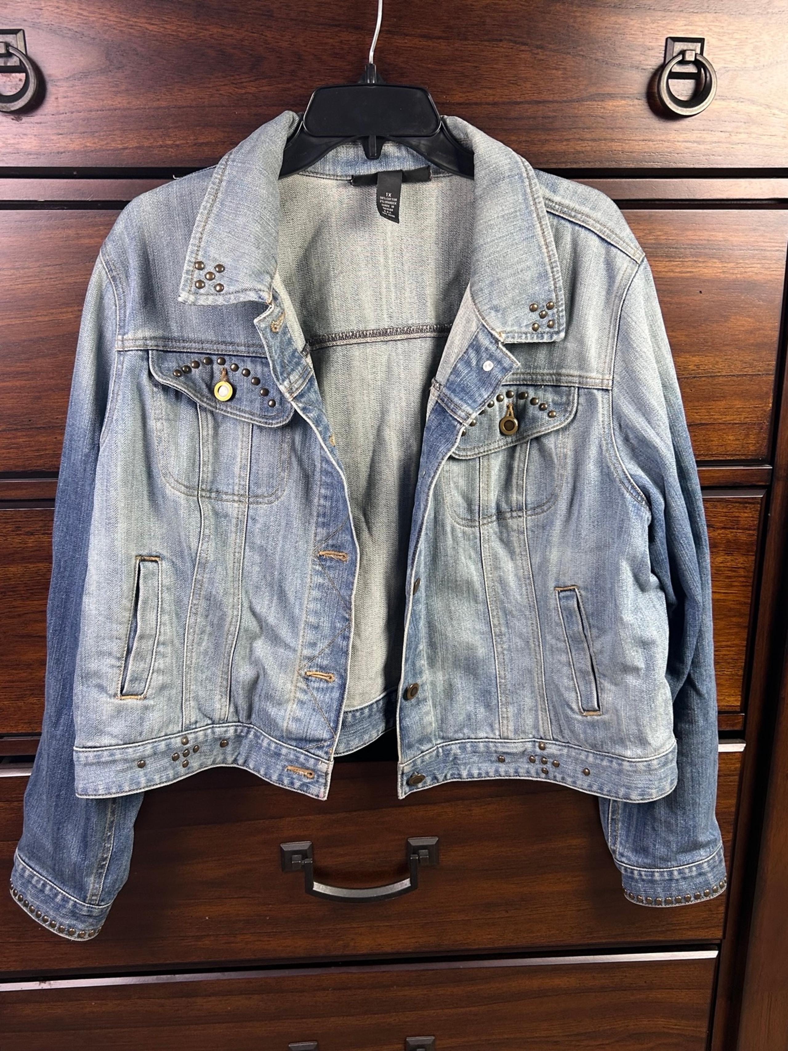 INC International Concepts Women’s Jean Jacket Size 1X