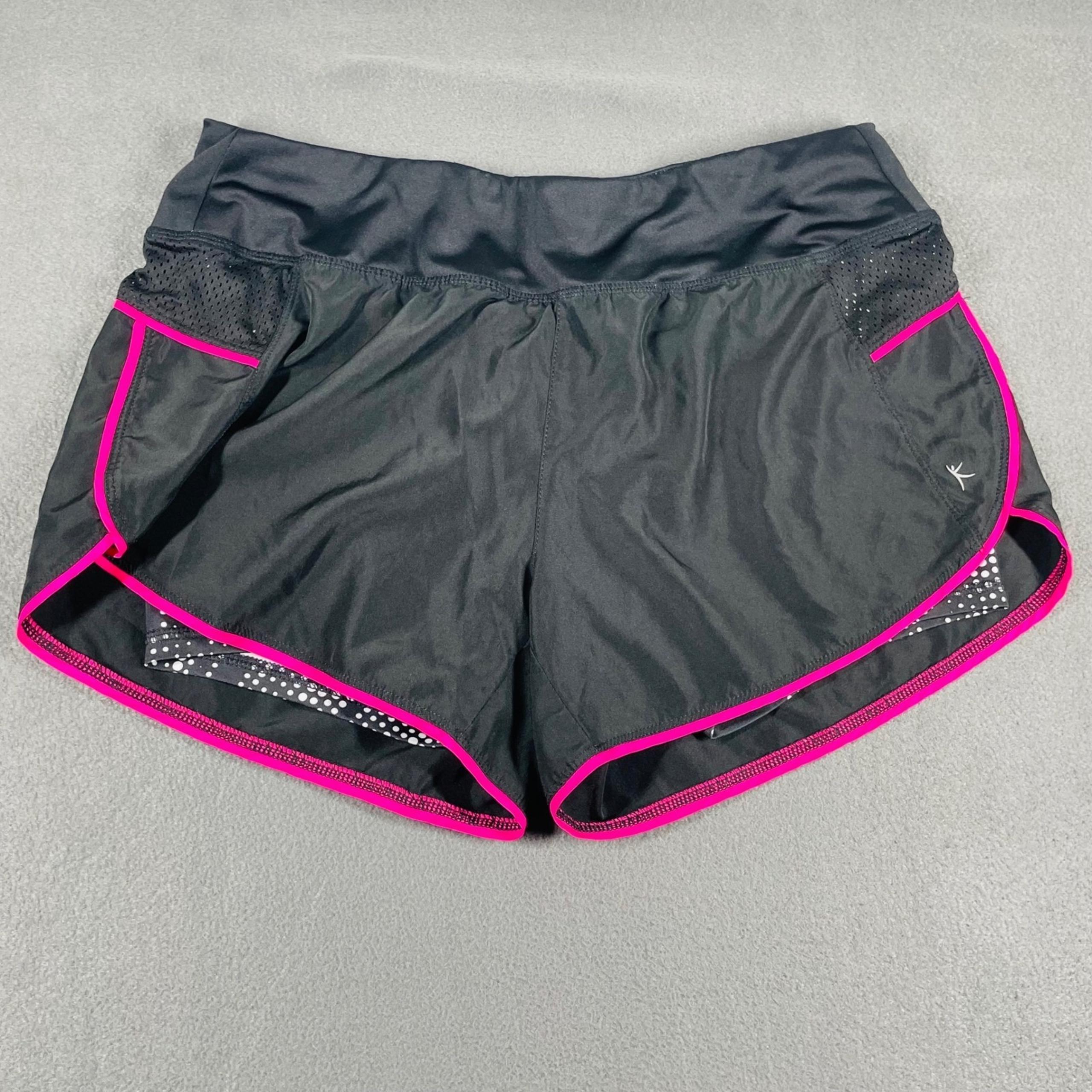 Danskin Now Running Shorts Athletic Hot Pink Trim Activewear Shorts M