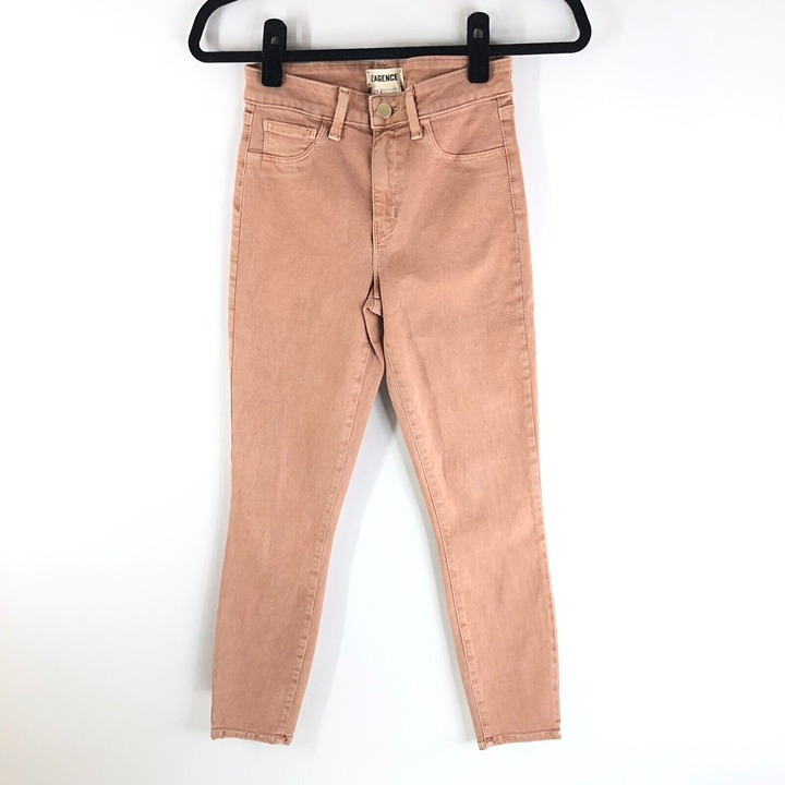 L'agence Margot High Rise Skinny Jeans Ankle Crop Beige 25