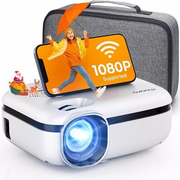 MOOKA WiFi Portable Projector 8000L with