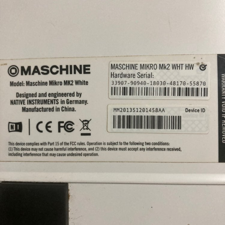 Maschine mikro Mk2 white