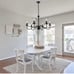 Black Modern Farmhouse 6-Light Candle Chandelier Light Lighting