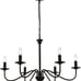 Black Modern Farmhouse 6-Light Candle Chandelier Light Lighting