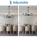 Black Modern Farmhouse 6-Light Candle Chandelier Light Lighting