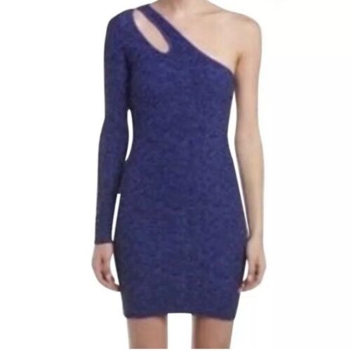 Bcbgeneration One Shoulder Bodycon Mini Dress Blue S NWT
