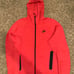 Nike Mens Sportswear Tech Fleece Windrunner Red Full-Zip Hoodie Sample