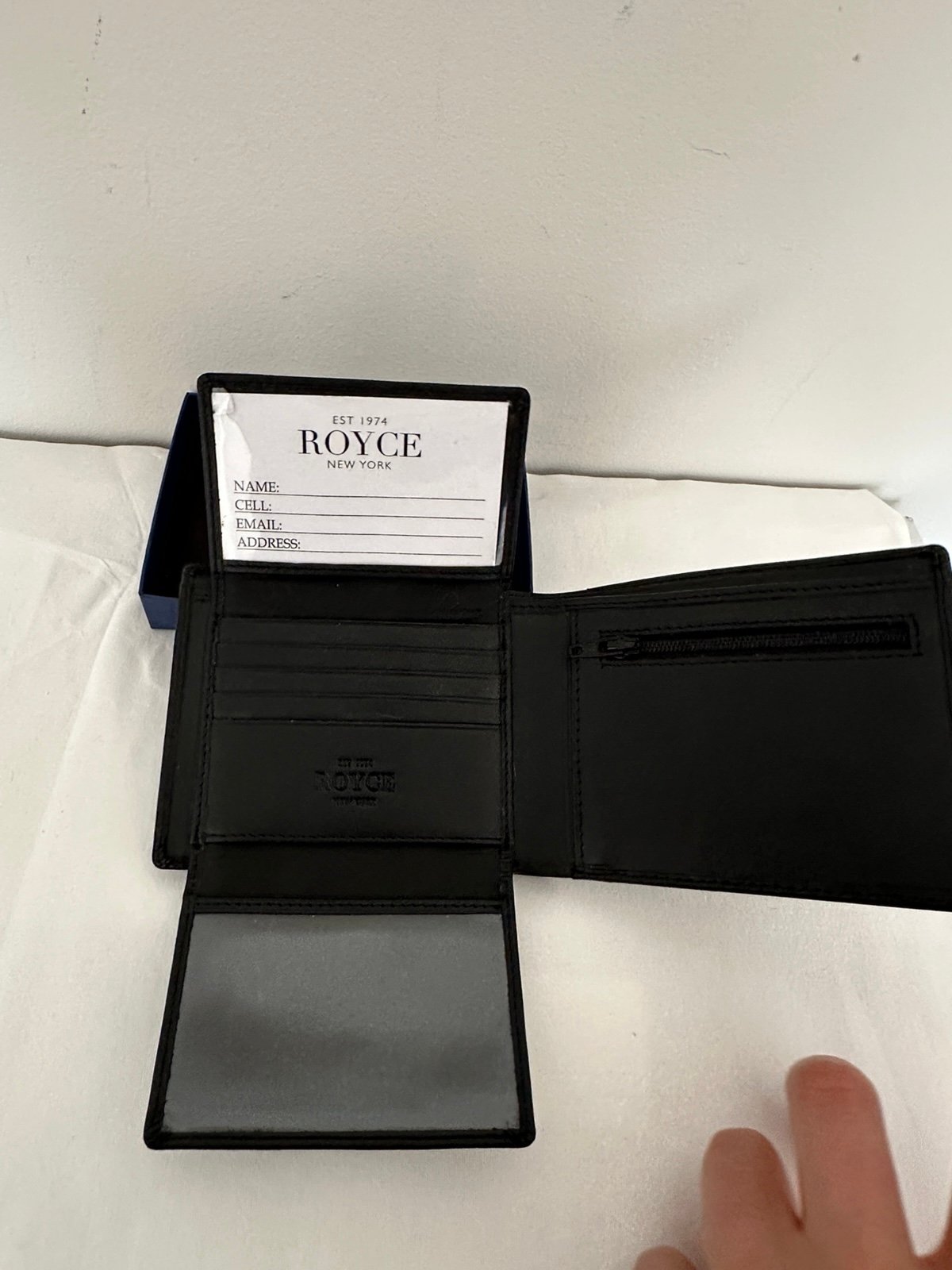 Royce leather commuter wallet